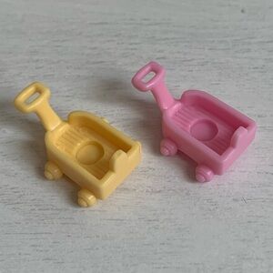 Vintage 1993 Bluebird Polly Pocket Replacement Wagons Pink Yellow Pets’ Day Out